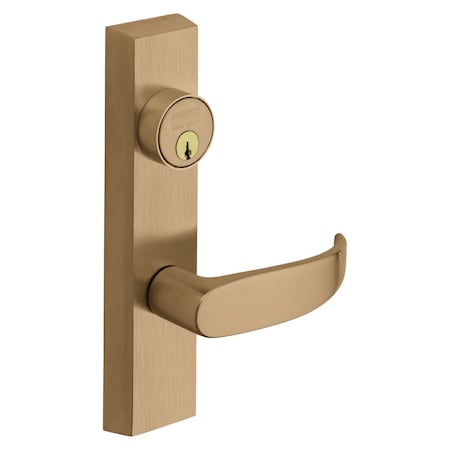 SARGENT Grade 1 Exit Device Trim, Classroom Function, Key Outside Unlocks/Locks Trim, For Surface Vertical R 713 ETP RHRB 10